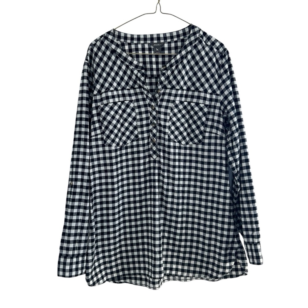 Eddie Bauer Black and White‎ Boxy pop over Shirt